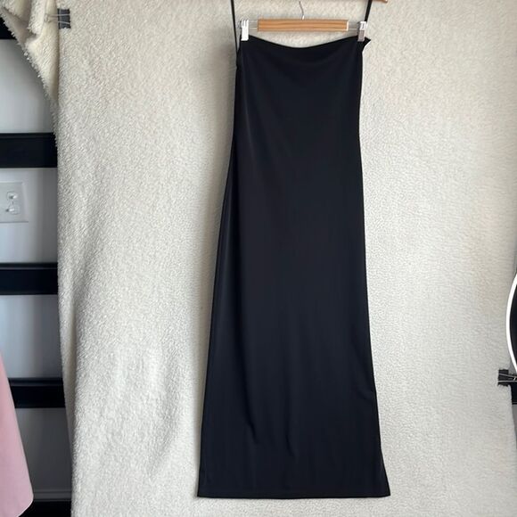 Express‎ Dress Womens Small Black Strapless Chain Open Back - Picture 1 of 6